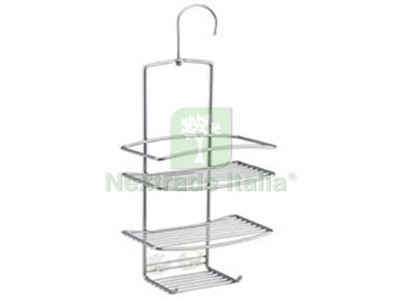 SUPPORTO PER DOCCIA A 3 PIANI SERIE ONDA - cm.18x11x38/48 — Accessori bagno — rif. FERX.FER324311 SUPPORTO PER DOCCIA A 3 PIANI SERIE ONDA - cm.18x11x38/48 — Accessori bagno — rif. FERX.FER324311