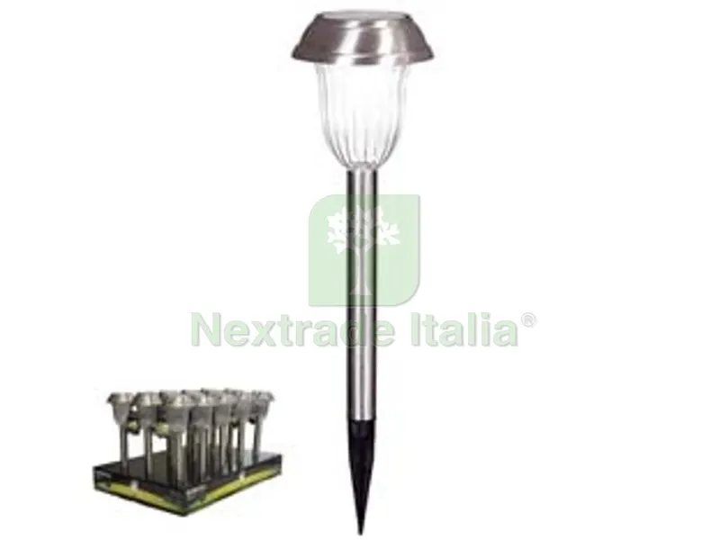 15PZ lampada solare led acciaio inox in espositore - ? mm.100x384h. - 5 lumen — Illuminazione — rif. FERX.FER325417 15PZ lampada solare led acciaio inox in espositore - ? mm.100x384h. - 5 lumen — Illuminazione — rif. FERX.FER325417