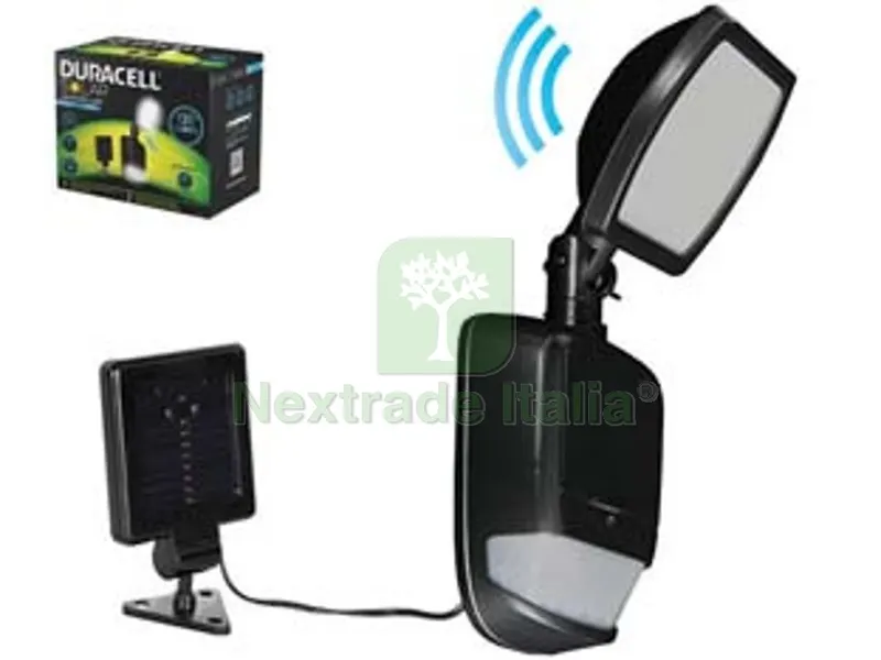 faretto regolabile solare led con sensore - mm.386x128x50 - 120 lumen — Illuminazione — rif. FERX.FER325455