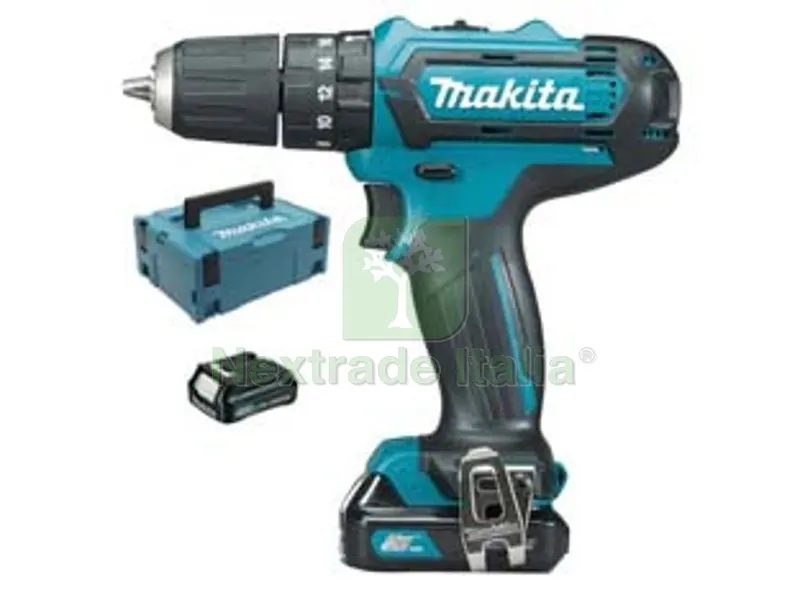 trapano avvitatore con percussione mm.10 10,8v 2ah (hp333dsaj) - cm.19,3x6,6x21,2h. peso kg.1,1 — Trapani e avvitatori — rif. FERX.FER325493 trapano avvitatore con percussione mm.10 10,8v 2ah (hp333dsaj) - cm.19,3x6,6x21,2h. peso kg.1,1 — Trapani e avvitatori — rif. FERX.FER325493
