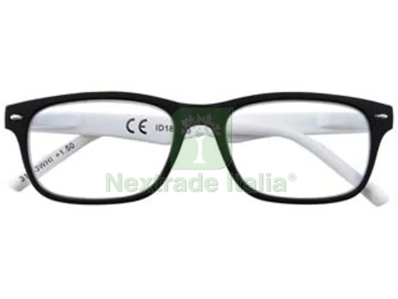 OCCHIALE LETTURA MONTATURA POLICARBONATO NERO/BIANCO B3 - diottrie +2,5 - 31Z-B3-WHI250 — Occhiali da lettura e protezione — rif. FERX.FER358286