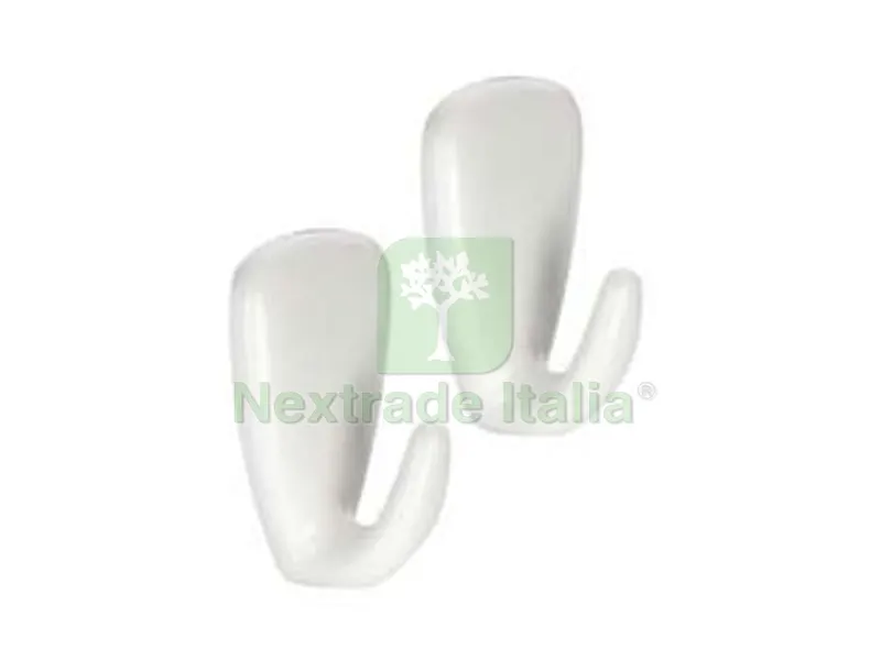 6PZ GANCIO ADESIVO GRANDE IN PLASTICA PZ.2 "PRESTO" - cm.3x4 — Accessori bagno — rif. FERX.FER326834 6PZ GANCIO ADESIVO GRANDE IN PLASTICA PZ.2 "PRESTO" - cm.3x4 — Accessori bagno — rif. FERX.FER326834