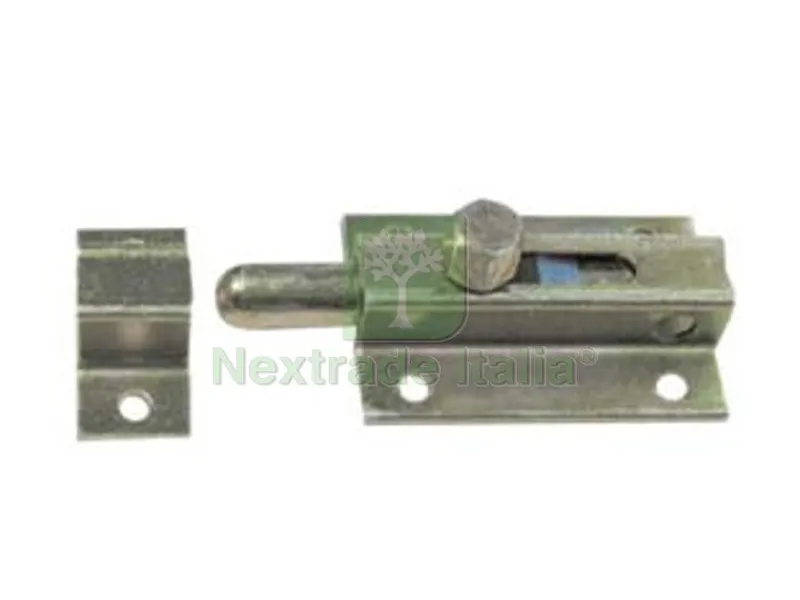 12PZ Catenaccio Portalucchetto Trasversale Mignon Asta Tonda Zincato - mm.110 — Lucchetti e catene — rif. FERX.FER329682
