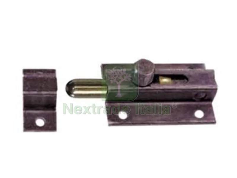 12PZ Catenaccio Portalucchetto Trasversale Mignon Asta Tonda Bronzato - mm.110 — Lucchetti e catene — rif. FERX.FER329712