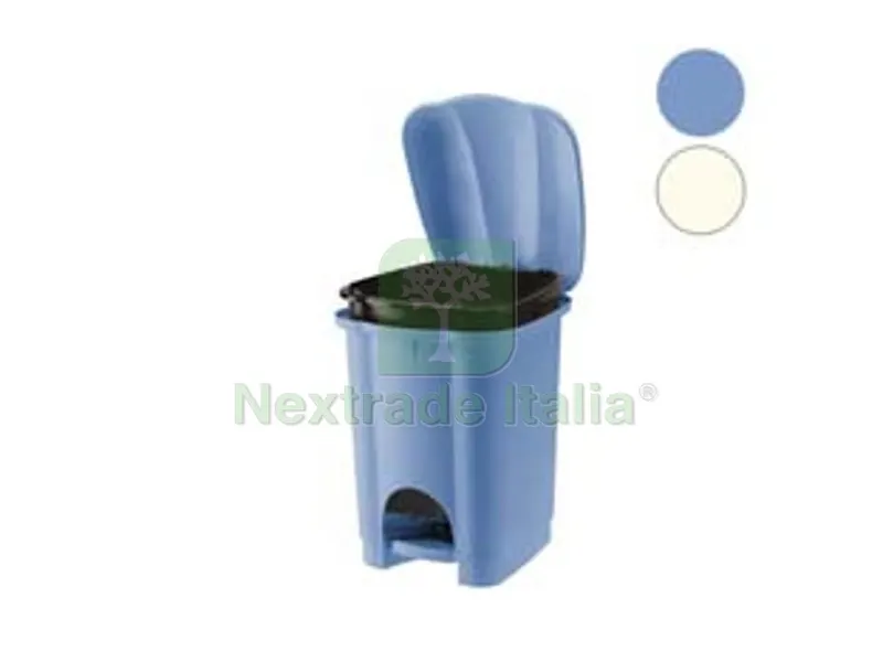 4PZ PATTUMIERA "CAROLINA" APERTURA A PEDALE CON SECCHIO INTERNO - cm.20x22,5x29,7 lt.6 panna — Casalinghi e organizzazione — rif. FERX.FER330831