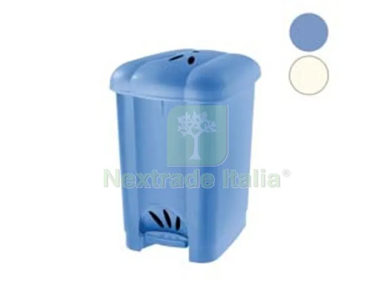 Pattumiera "carolina" Apertura a Pedale - cm.31x36,5x50h. lt.30 panna — Casalinghi e organizzazione — rif. FERX.FER330879