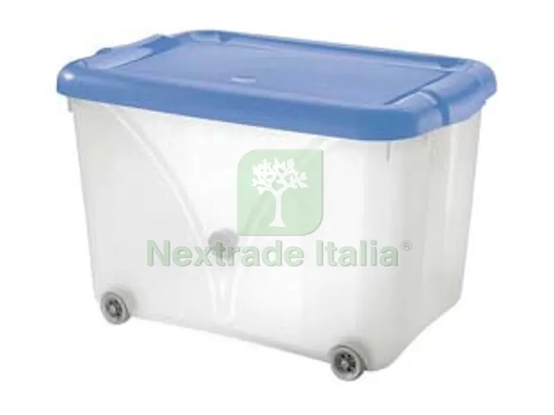 3PZ Contenitore "jumbo" con Coperchio e Ruote - cm.58,5x38,5x38h. lt.60 — Casalinghi e organizzazione — rif. FERX.FER331012 3PZ Contenitore "jumbo" con Coperchio e Ruote - cm.58,5x38,5x38h. lt.60 — Casalinghi e organizzazione — rif. FERX.FER331012