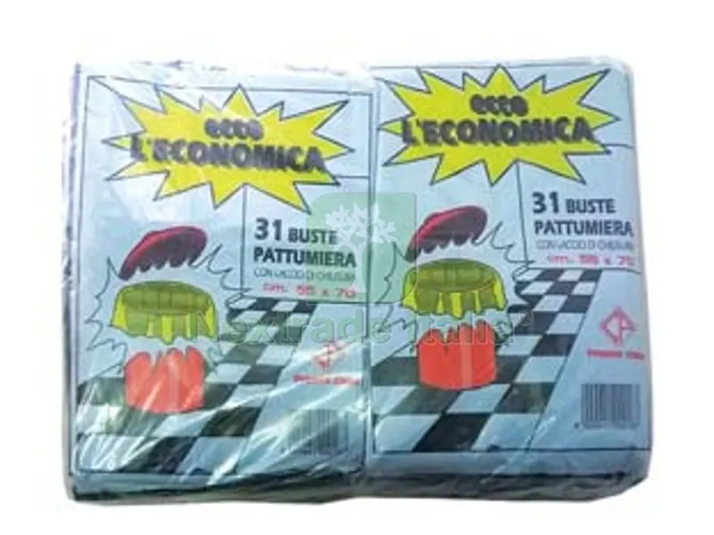 20CF Sacco Pattumiera "ecco L'economica" Nero PZ.31 - cm.55x70 gr.400 — Casalinghi e organizzazione — rif. FERX.FER331524