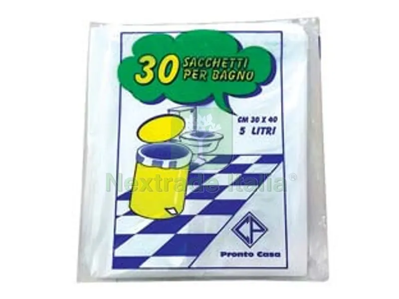 50CF Sacco Pattumiera per Bagno Bianco PZ.30 - cm.30x40 gr.152 — Casalinghi e organizzazione — rif. FERX.FER331531