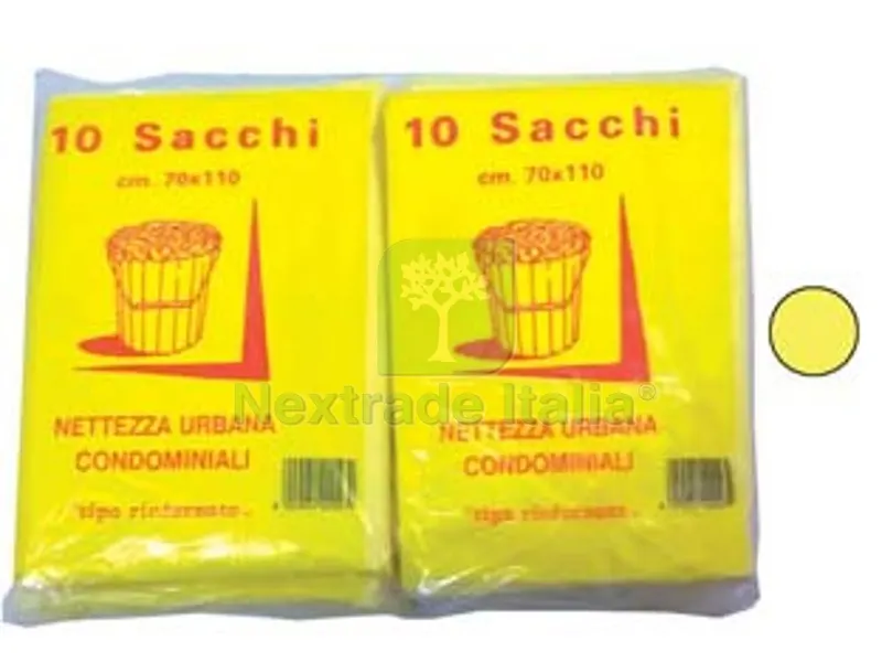 10CF Sacco Condominiale Rinforzato Giallo PZ.10 - cm.70x110 gr.75 — Protezione piante e sementi — rif. FERX.FER331623