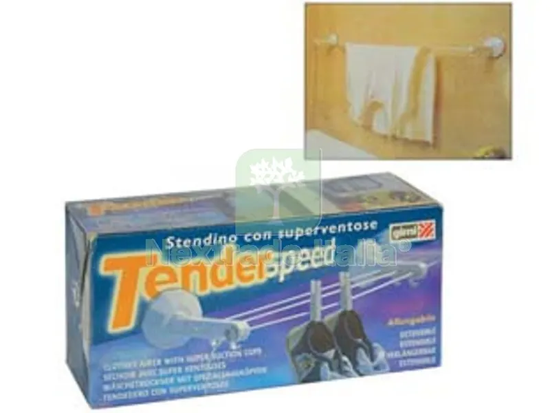 Stendibiancheria "tenderspeed" da Bagno con Braccetti a Ventosa — Stendibiancheria e bucato — rif. FERX.FER332927 Stendibiancheria "tenderspeed" da Bagno con Braccetti a Ventosa — Stendibiancheria e bucato — rif. FERX.FER332927