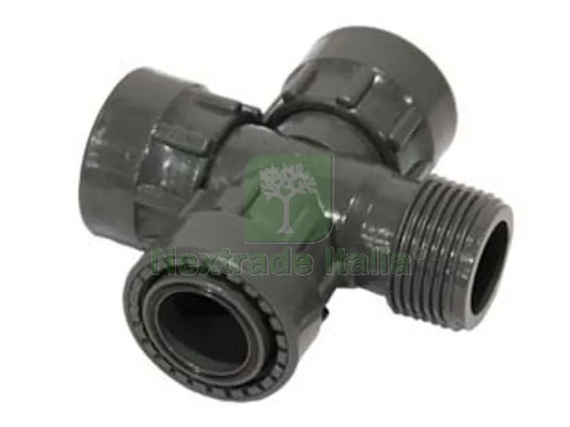 5PZ CROCE (PP) FILETTATO MASCHIO FEMMINA CON O-RING IN POLIPROPILENE — Tubi e raccordi — rif. FERX.FER333214