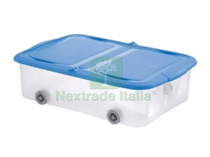 4PZ Contenitore "STOCK-BOX" Meraviglioso con Ruote - cm.60x40x17h. lt.25 — Casalinghi e organizzazione — rif. FERX.FER333405