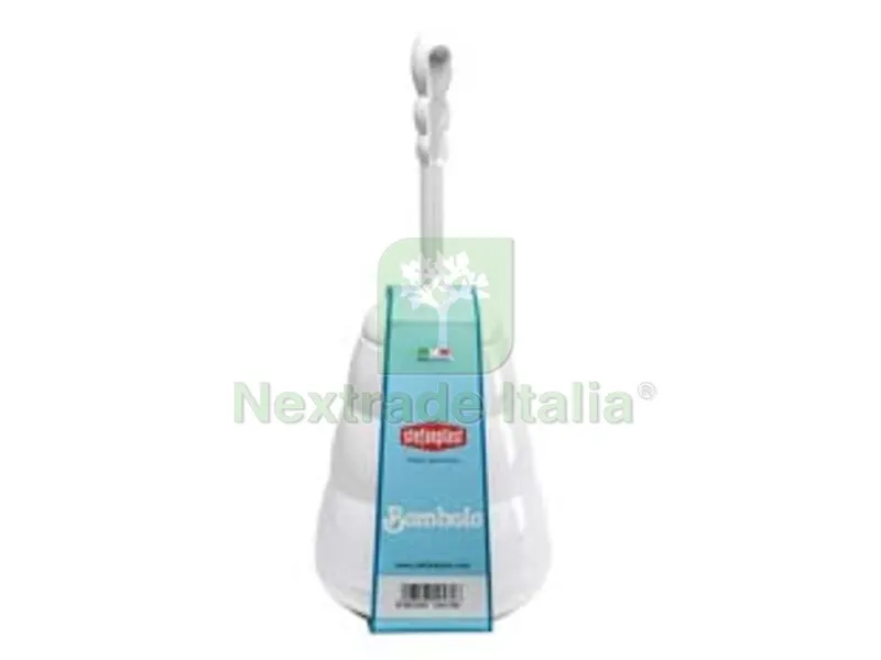 3PZ Portascopino Bombolo in Polipropilene Bianco - ? cm.17 — Accessori bagno — rif. FERX.FER333900
