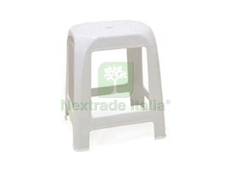 Sgabello Elfo in Polipropilene Bianco - cm.41x35x46h. — Arredo — rif. FERX.FER333924