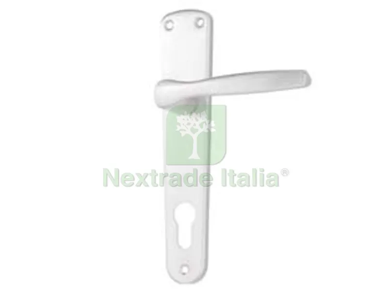 2PAIA MANIGLIA MODELLO "ALU" CON PLACCA IN ALLUMINIO ARGENTO mm.90 in alluminio argentato quadro maniglia mm.8 foro yale — Maniglie e pomelli — rif. FERX.FER334402 2PAIA MANIGLIA MODELLO "ALU" CON PLACCA IN ALLUMINIO ARGENTO mm.90 in alluminio argentato quadro maniglia mm.8 foro yale — Maniglie e pomelli — rif. FERX.FER334402