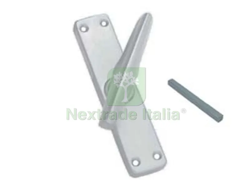 2PZ MARTELLINA "ALU" IN ALLUMINIO ARGENTO - movimento martellina quadro mm.7 — Maniglie e pomelli — rif. FERX.FER334426