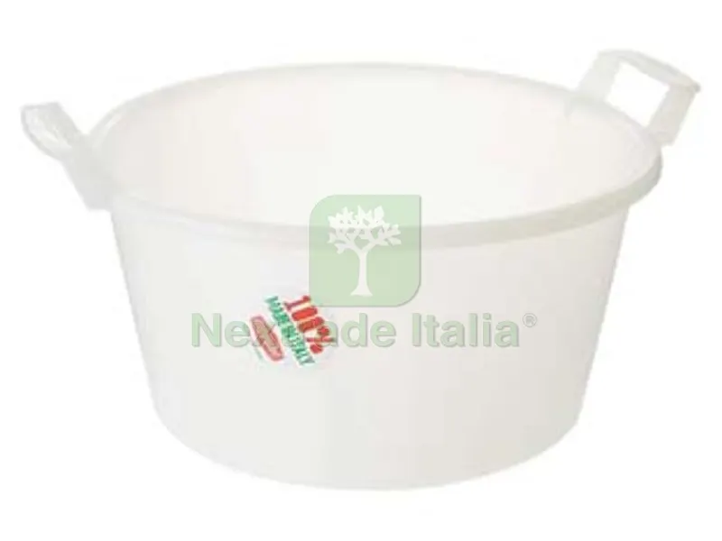 3PZ Bacinella Tonda in Polietilene Colore Neutro - ? cm.40 da lt.15 — Teli e film di protezione — rif. FERX.FER335690