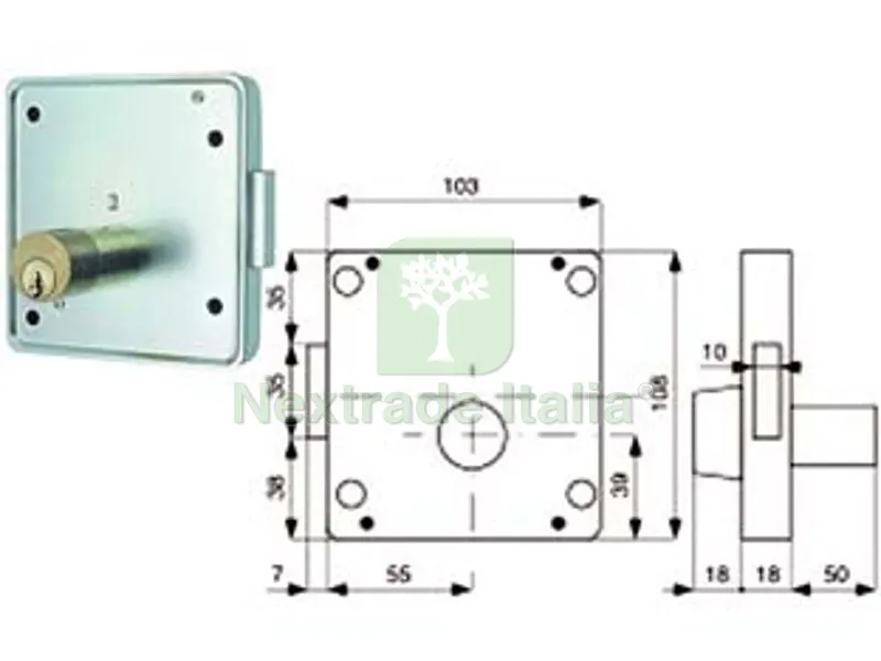 2PZ Serrature Applic. per Cancelli 2 Mandate Solo Catenaccio Cilindro Fisso 426 - MM.55 (426.55.2) SX — Lucchetti e catene — rif. FERX.FER336529 2PZ Serrature Applic. per Cancelli 2 Mandate Solo Catenaccio Cilindro Fisso 426 - MM.55 (426.55.2) SX — Lucchetti e catene — rif. FERX.FER336529