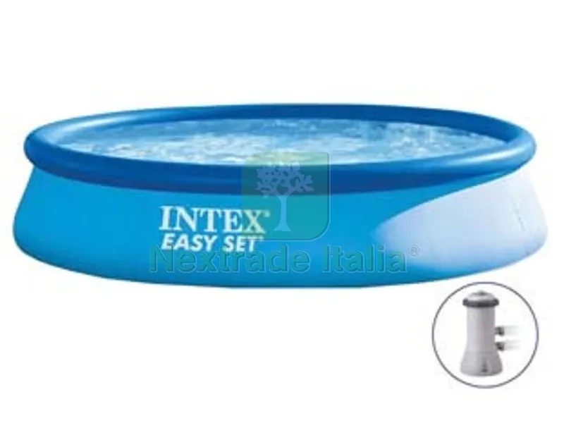 Piscina "easy SET" Rotonda Autoportante con Pompa Filtro CM.396X84H. - Capacit? LT.7290 - Peso KG.17,8 (28142) — Tempo libero outdoor — rif. FERX.FER336796