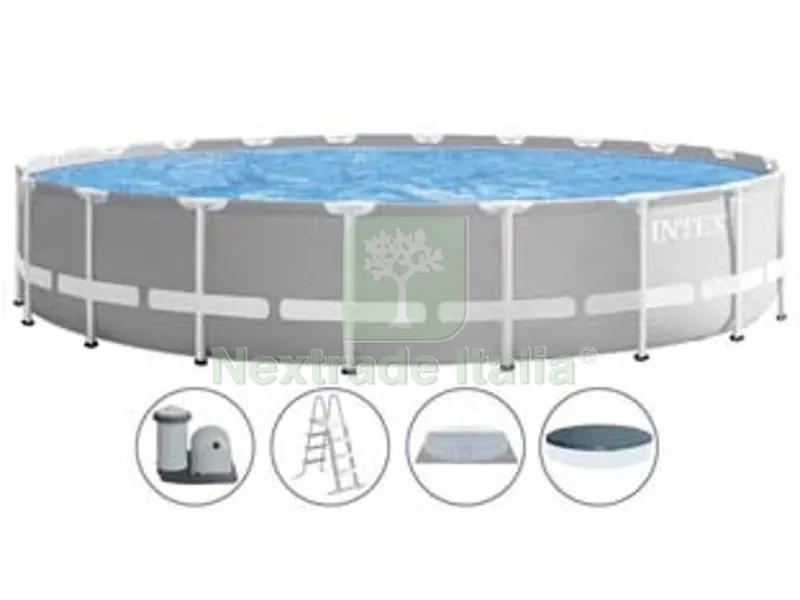 Piscina "prism Frame" Rotonda con Telaio Portante con Pompa CM.610X132H. - Capacit? LT.32695 - Peso KG.117,8 (26756) — Tempo libero outdoor — rif. FERX.FER336802