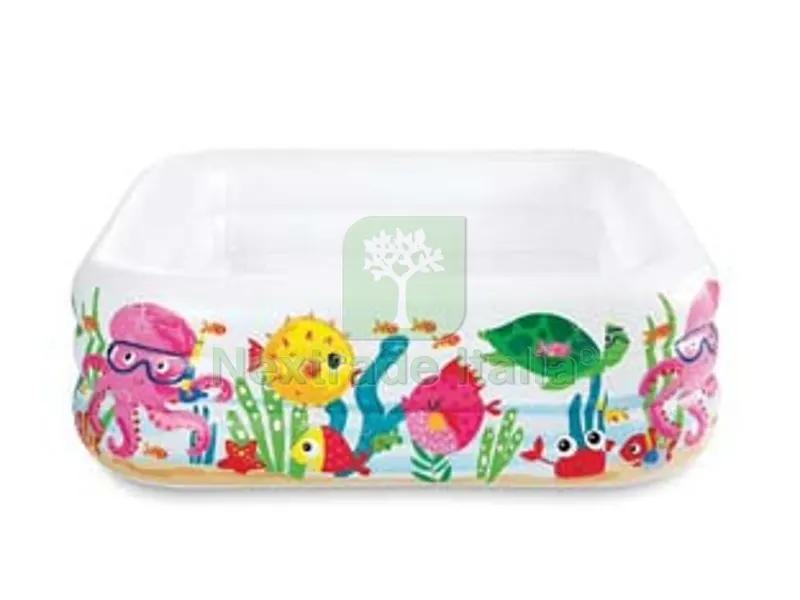 piscina gonfiabile quadra "aquarium" +3 anni - cm.159x159x50h. - peso kg.3,60 (57471) — Gonfiabili e galleggianti — rif. FERX.FER337052 piscina gonfiabile quadra "aquarium" +3 anni - cm.159x159x50h. - peso kg.3,60 (57471) — Gonfiabili e galleggianti — rif. FERX.FER337052