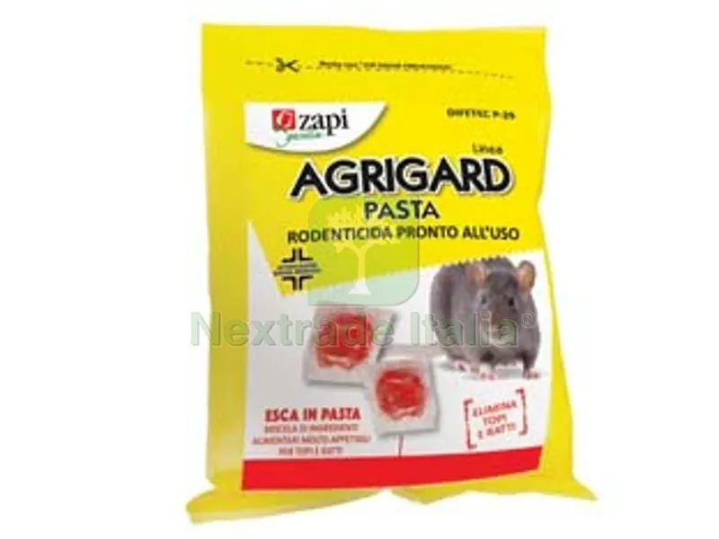 40PZ topicida agrigard pasta rossa difenacum gr.150 - busta con zip da gr.150 — Disinfestazione e controllo nocivi — rif. FERX.FER340236