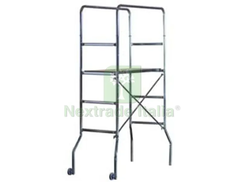 Trabattello Trio in Acciaio Zincato - cm.130x60x188h. peso Kg.20 — Scale e ponteggi — rif. FERX.FER341349 Trabattello Trio in Acciaio Zincato - cm.130x60x188h. peso Kg.20 — Scale e ponteggi — rif. FERX.FER341349