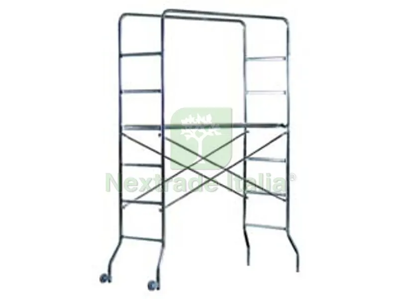 Trabattello Supertrio in Acciaio Zincato - cm.169x65x218h. peso Kg.25 — Scale e ponteggi — rif. FERX.FER341356 Trabattello Supertrio in Acciaio Zincato - cm.169x65x218h. peso Kg.25 — Scale e ponteggi — rif. FERX.FER341356