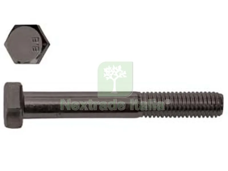 100PZ VITI PER METALLO 8.8 TESTA ESAGONALE PARZIALMENTE FILETTATE ? mm.10x80 senza dado, filettatura MA metrica ISO passo grosso alta resistenza, in acciaio brunito Classe 8.8 UNI 5737 DIN 93 — Viti — rif. FERX.FER341707 100PZ VITI PER METALLO 8.8 TESTA ESAGONALE PARZIALMENTE FILETTATE ? mm.10x80 senza dado, filettatura MA metrica ISO passo grosso alta resistenza, in acciaio brunito Classe 8.8 UNI 5737 DIN 93 — Viti — rif. FERX.FER341707