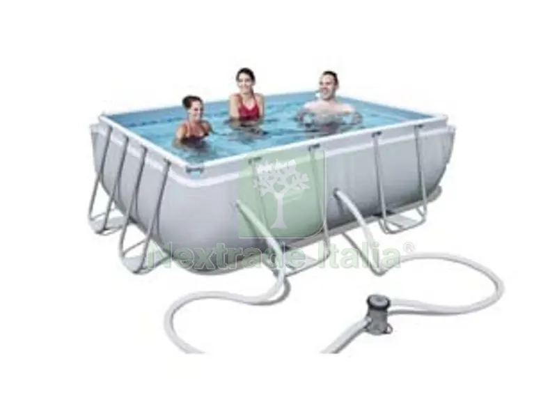 piscina power steel rettangolare con telaio portante cm.282x196x84h. -kg.39,4 -lt.3.662 -filtro cartuccia (art.56629) — Tempo libero outdoor — rif. FERX.FER341875