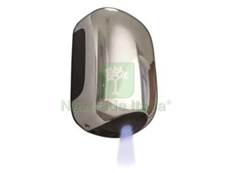 ASCIUGAMANI ELETTRICO MINI-JET IN ABS CROMATO 900W - cm.15,6x9,9x23,8h. — Accessori bagno — rif. FERX.FER342025 ASCIUGAMANI ELETTRICO MINI-JET IN ABS CROMATO 900W - cm.15,6x9,9x23,8h. — Accessori bagno — rif. FERX.FER342025