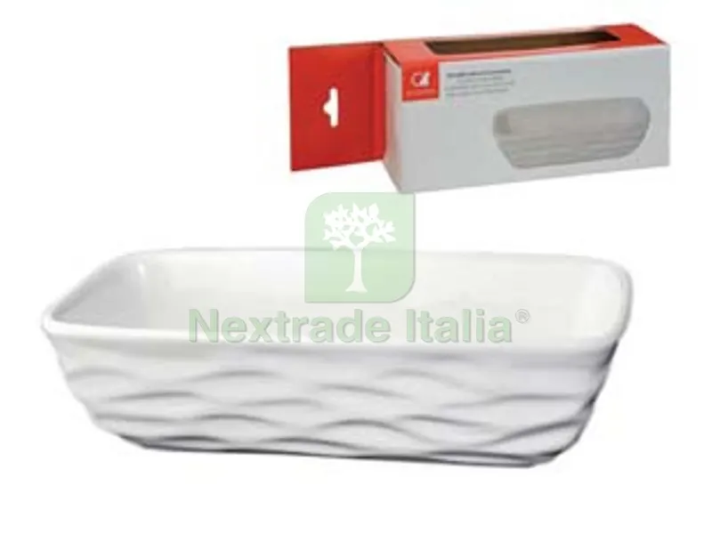12PZ UMIDIFICATORE IN CERAMICA VASCHETTA RIGATA BIANCA - cm.10x6x24h. — Tubi e raccordi — rif. FERX.FER342469