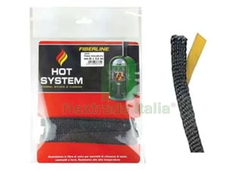 6PZ Guarnizione in Fibra di Vetro per Alte Temperature Autoadesiva - mm.15x2,5 mt. — Guarnizioni e tenute — rif. FERX.FER343060