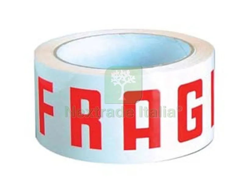 6PZ NASTRO IMBALLO SILENZIOSO "FRAGILE" - mt.66 x mm.50h. — Adesivi e sigillanti — rif. FERX.FER343183 6PZ NASTRO IMBALLO SILENZIOSO "FRAGILE" - mt.66 x mm.50h. — Adesivi e sigillanti — rif. FERX.FER343183