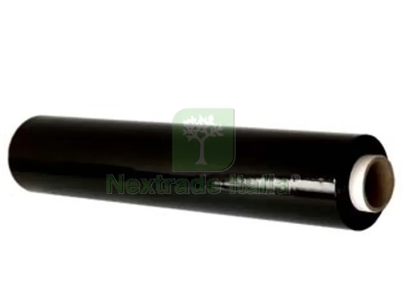 6PZ FILM ESTENSIBILE MANUALE NERO - cm.50h. lunghezza rotolo mt.300 - spessore My 23 — Teli e film di protezione — rif. FERX.FER343749 6PZ FILM ESTENSIBILE MANUALE NERO - cm.50h. lunghezza rotolo mt.300 - spessore My 23 — Teli e film di protezione — rif. FERX.FER343749