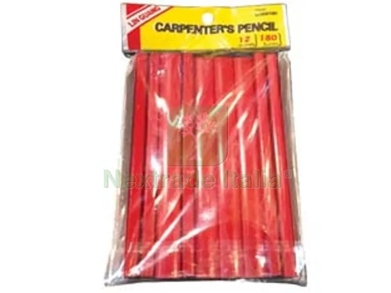 25PZ Matita da Falegname e Muratore Rossa 245x12x7 mm - mina HB - — Articoli per ufficio — rif. FERX.FER344197