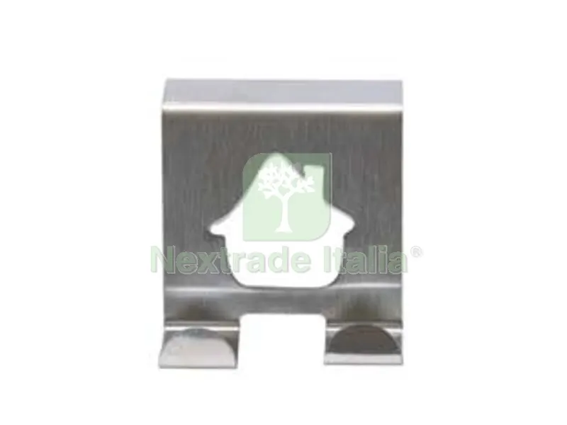 Gancio per Anta/Cassetto "casetta" in Acciaio Inox - cm.5x5 blister pz.2 — Ferramenta per legno e mobili — rif. FERX.FER344241 Gancio per Anta/Cassetto "casetta" in Acciaio Inox - cm.5x5 blister pz.2 — Ferramenta per legno e mobili — rif. FERX.FER344241