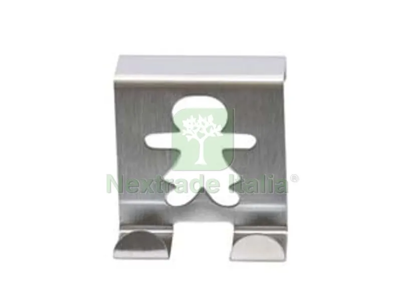 Gancio per Anta/Cassetto "bambini" in Acciaio Inox - cm.5x5 blister pz.2 — Ferramenta per legno e mobili — rif. FERX.FER344258 Gancio per Anta/Cassetto "bambini" in Acciaio Inox - cm.5x5 blister pz.2 — Ferramenta per legno e mobili — rif. FERX.FER344258