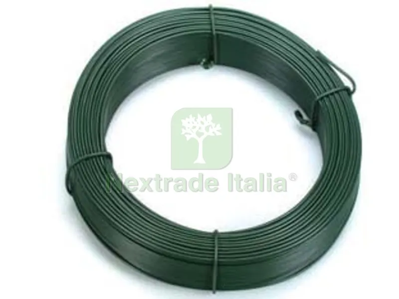 5RT FILO PLASTIFICATO VERDE IN MATASSE MT.100 - n?16 filo ? mm.2,8 per tensione — Ferramenta per legno e mobili — rif. FERX.FER5579 5RT FILO PLASTIFICATO VERDE IN MATASSE MT.100 - n?16 filo ? mm.2,8 per tensione — Ferramenta per legno e mobili — rif. FERX.FER5579