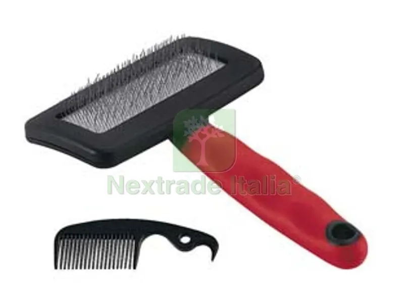 3PZ Spazzola Cardatrice GRO 5944 Medium Cani e Gatti Pelo Medio e Lungo - cm.16X9,8X3,3h. — Gatti — rif. FERX.FER346009
