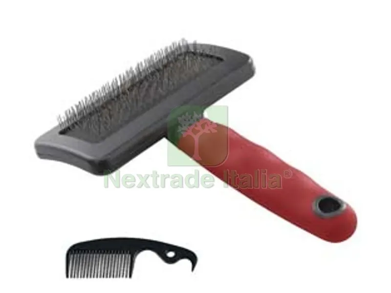 3PZ Spazzola Cardatrice GRO 5946 Large per Cani Pelo Medio e Lungo - cm.16x5x11,4x3,3 — Cani — rif. FERX.FER346016 3PZ Spazzola Cardatrice GRO 5946 Large per Cani Pelo Medio e Lungo - cm.16x5x11,4x3,3 — Cani — rif. FERX.FER346016