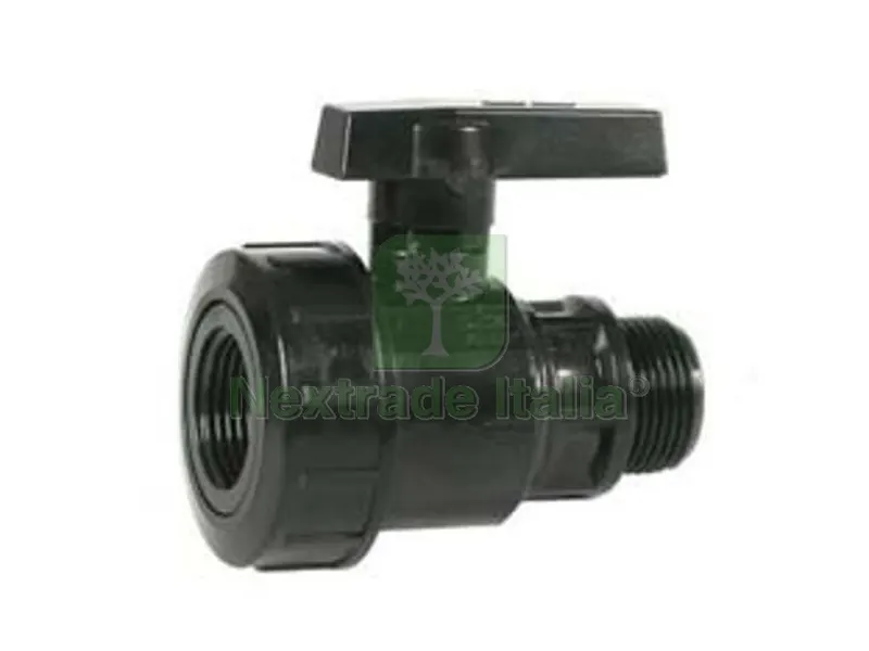 VALVOLA SFERA FILETTATA MASCHIO/FEMMINA CON GHIERA IN POLIPROPILENE - MF 1"1/4 — Rubinetti e valvole — rif. FERX.FER346399