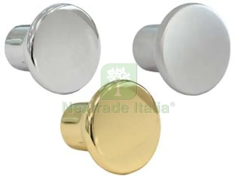 5PZ Pomoli per Mobili MOD.GA09 in Zama - ? mm.24 ottonato lucido — Maniglie e pomelli — rif. FERX.FER347556