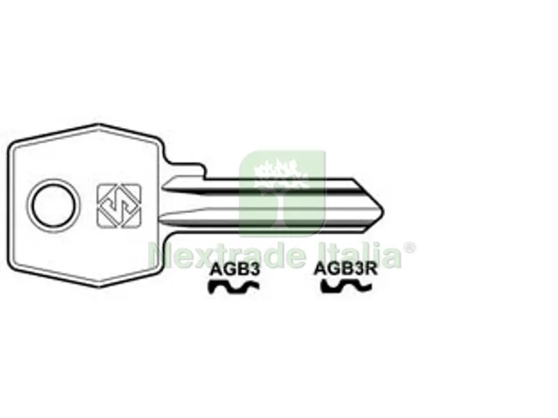 10PZ CHIAVI PER CILINDRI AGB 5 SPINE PICCOLE - AGB3R SX — Serrature e cilindri — rif. FERX.FER347600
