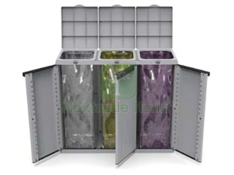 Pattumiera Armadio ECOLINE3 per la Raccolta Differenziata - mm.1020x390x887h — Casalinghi e organizzazione — rif. FERX.FER348287 Pattumiera Armadio ECOLINE3 per la Raccolta Differenziata - mm.1020x390x887h — Casalinghi e organizzazione — rif. FERX.FER348287