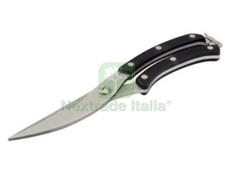 2PZ Trinciapollo in Acciaio Inox con Manico in Bachelite - cm.25 — Misurazione e taglio manuale — rif. FERX.FER348317 2PZ Trinciapollo in Acciaio Inox con Manico in Bachelite - cm.25 — Misurazione e taglio manuale — rif. FERX.FER348317