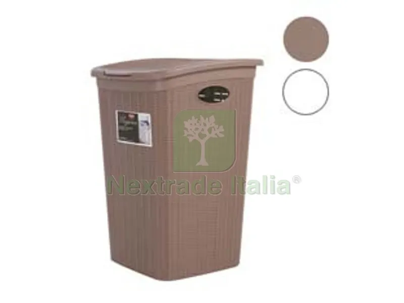 2PZ Portabiancheria Elegance in Polipropilene LT.50 - cm.38x37x54,5h. - colore bianco — Pile e batterie — rif. FERX.FER349109