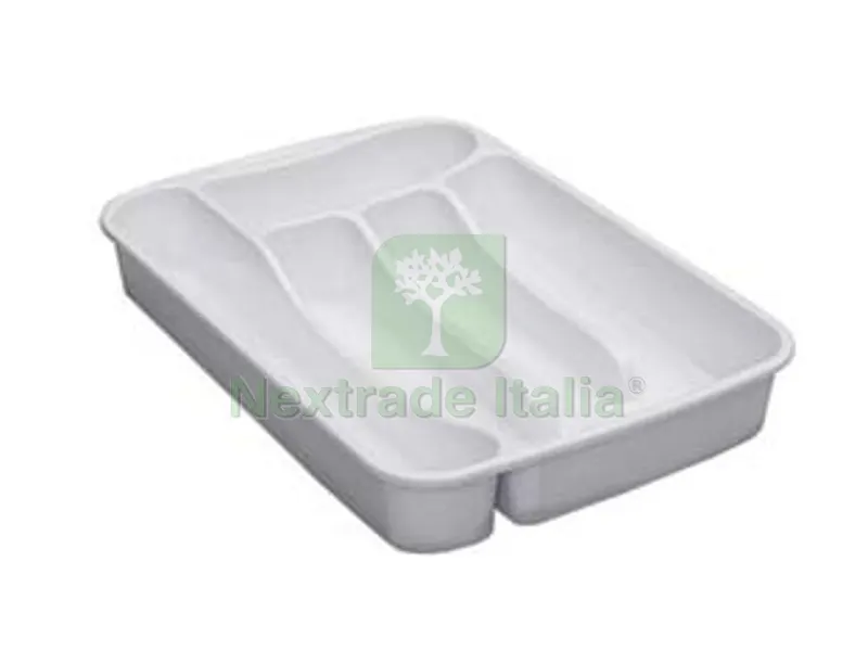 5PZ Portaposate 5 Posti Linea Primavera in Polipropilene Colore Bianco - cm.25x34x5h. — Casalinghi e organizzazione — rif. FERX.FER349154