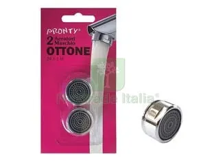 12BLISTER AERATORE MASCHIO + FILTRO DI RICAMBIO PER RUBINETTI IN BLISTER - in bl. pz.1+1 — Rubinetti e valvole — rif. FERX.FER349666